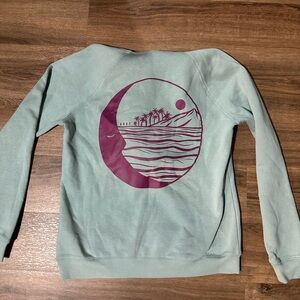 Roxy Light Green Hoodie Sweater